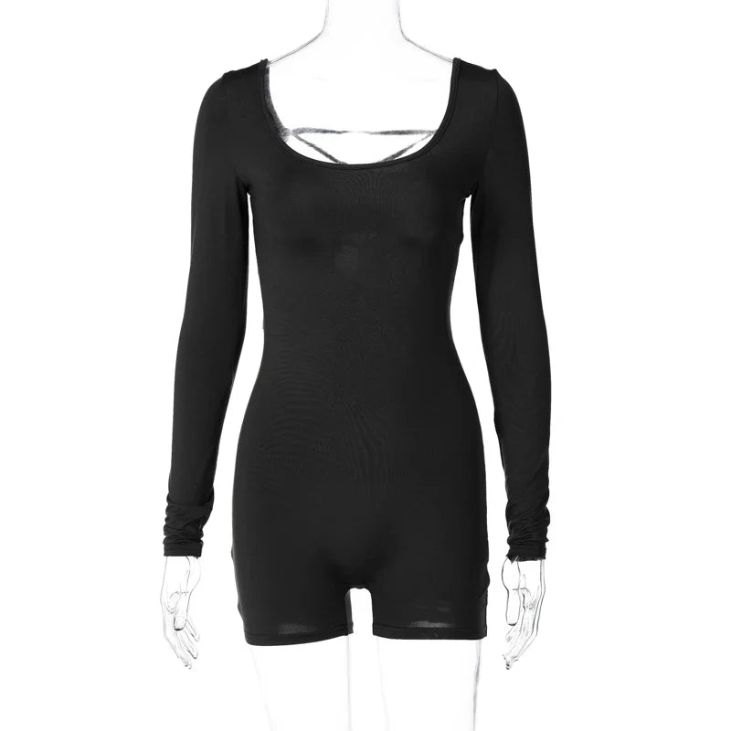Hugcitar Afterhours Lace-Up Romper