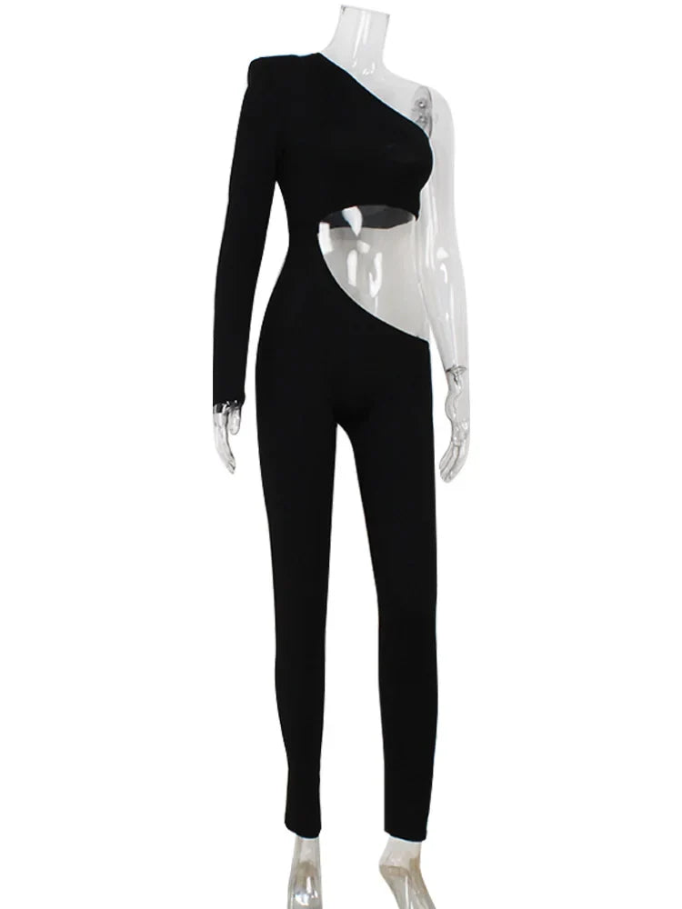 The Night Out One-Sleeve Cutout Jumpsuit