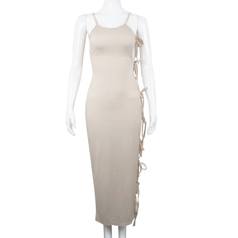 The Barely Tied Side-Cutout Maxi Dress
