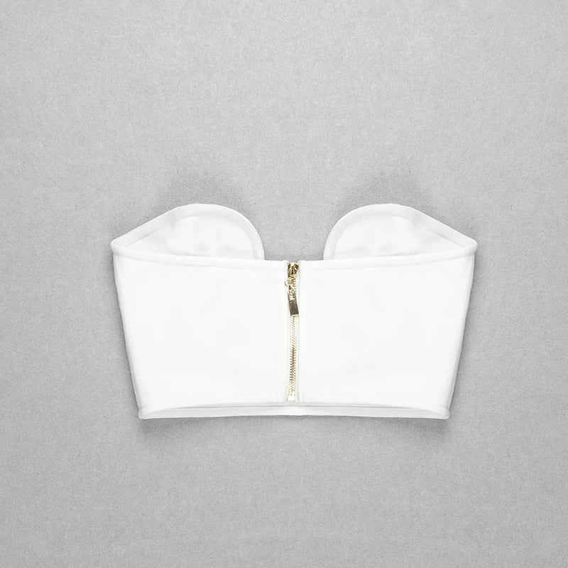 The Heartbreaker Plunge Strapless Crop Top