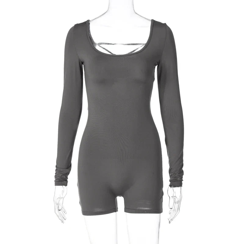 Hugcitar Afterhours Lace-Up Romper