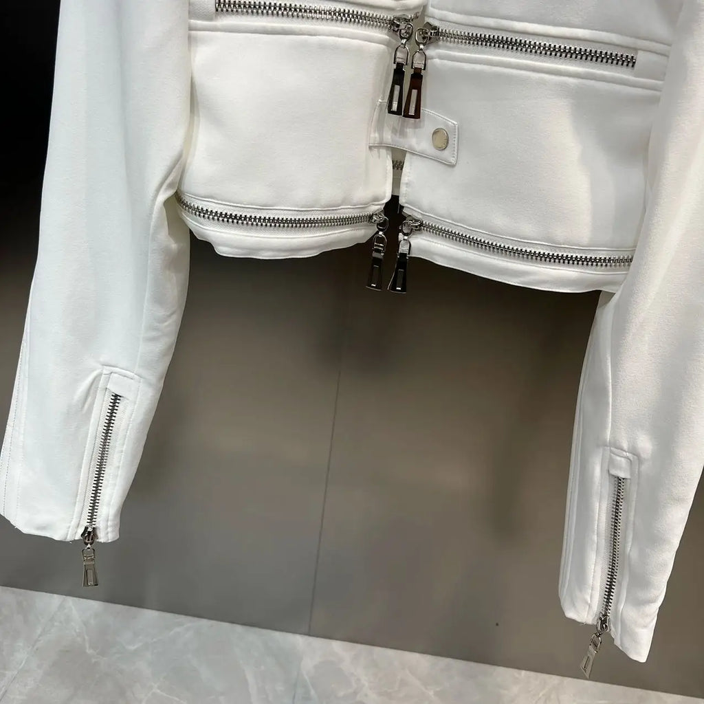 The Downtown Edge Moto Jacket & Cargo Skirt Separates