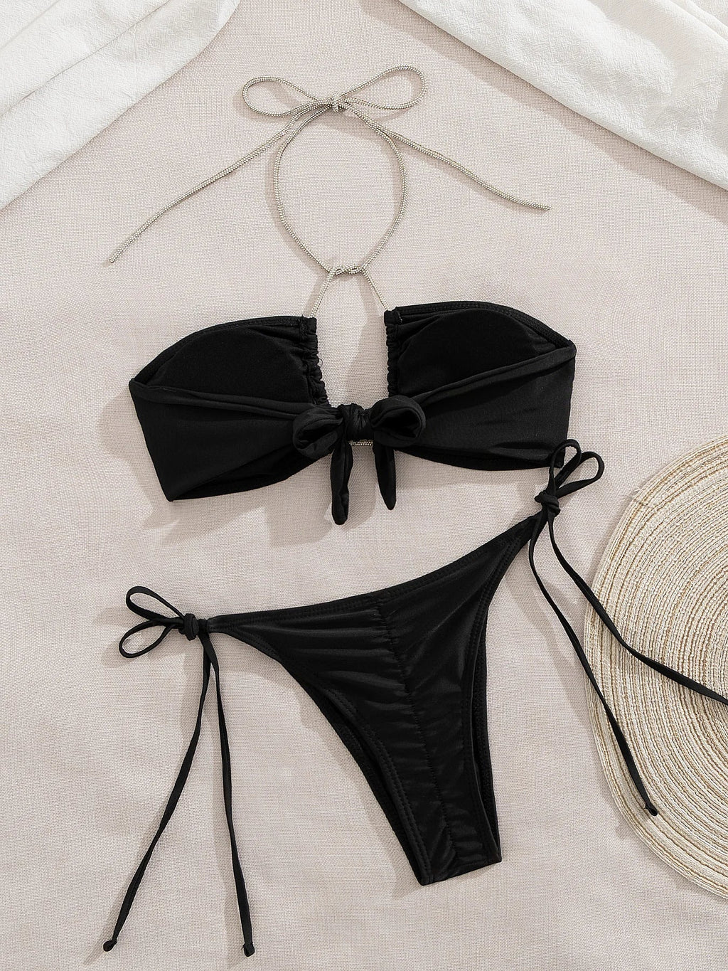 The Golden Hour Halter Tie-Side Bikini