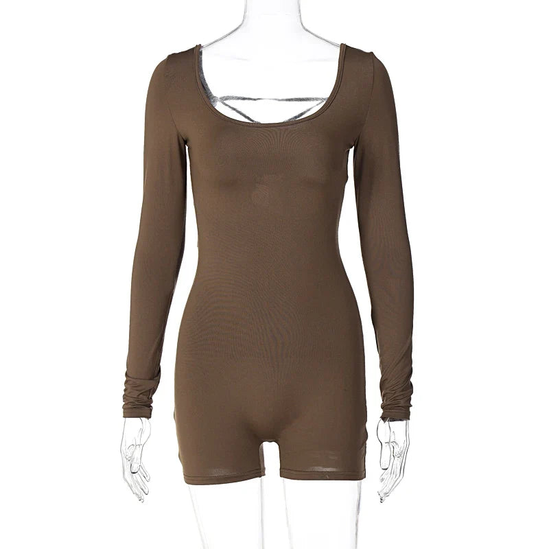 Hugcitar Afterhours Lace-Up Romper