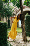 The Naranjito Yellow Ruffle-Hem Pants