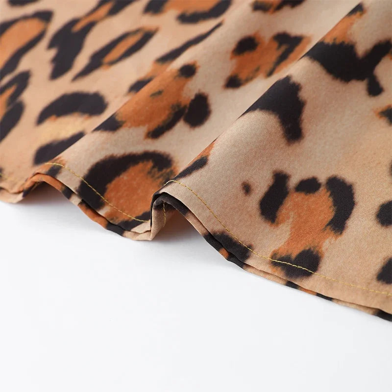 The Leopard Print Sling A-Line Dress