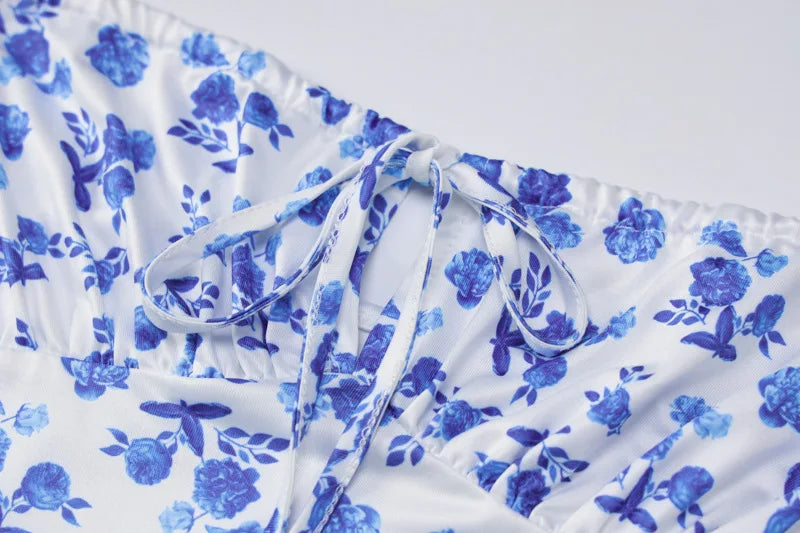 The Floral Strapless Bodycon Maxi Dress