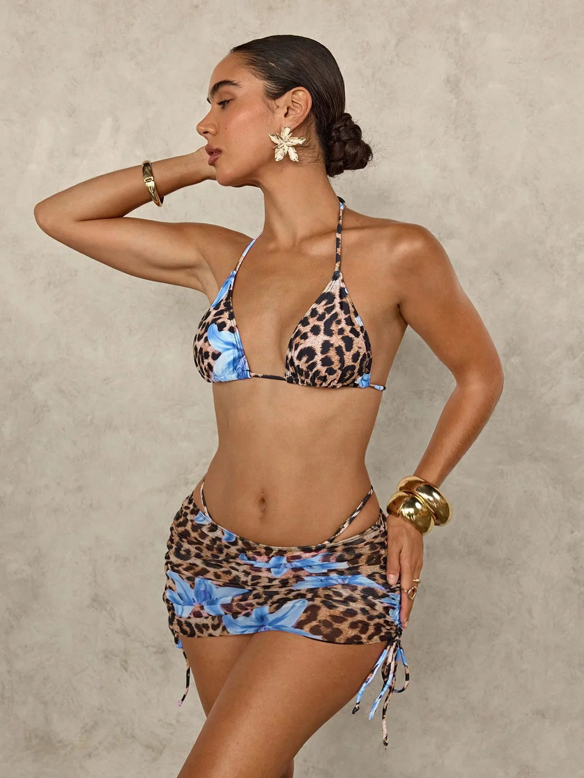 The Wild Bloom Four-Piece Bikini Set