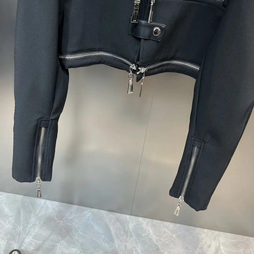 The Downtown Edge Moto Jacket & Cargo Skirt Separates