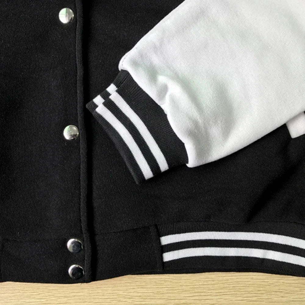 The Oversized Solid Color Baseball Jacket