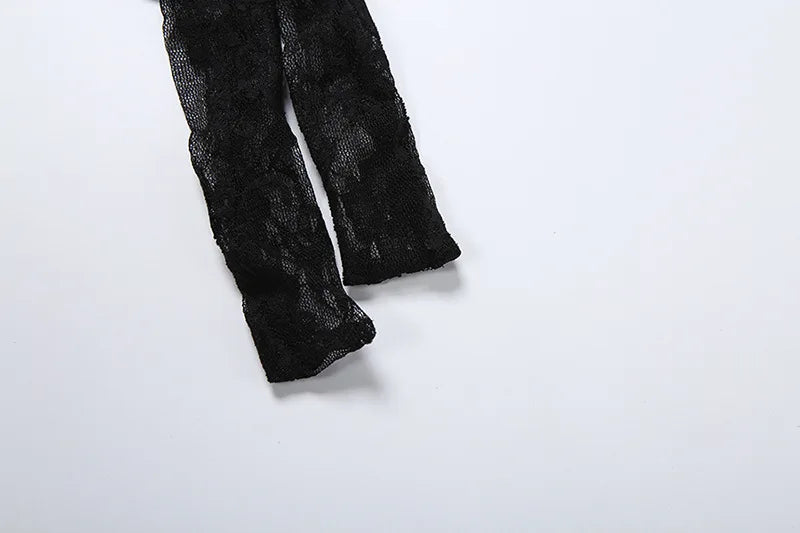 The Nightclub Siren Lace Mesh Jumpsuit