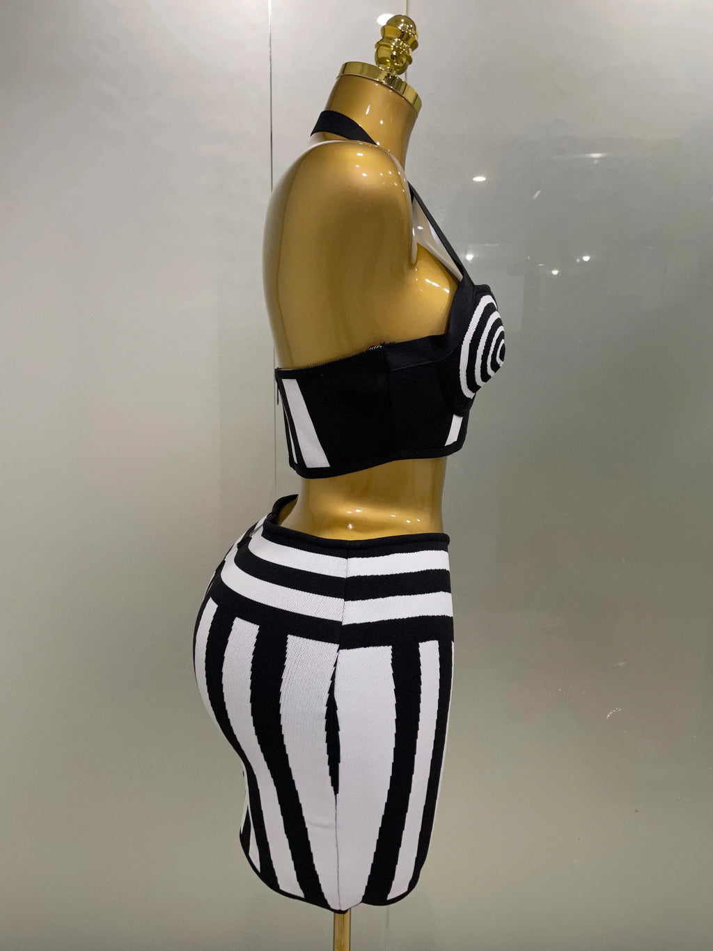 The Optical Affair Halter Mini Skirt Set
