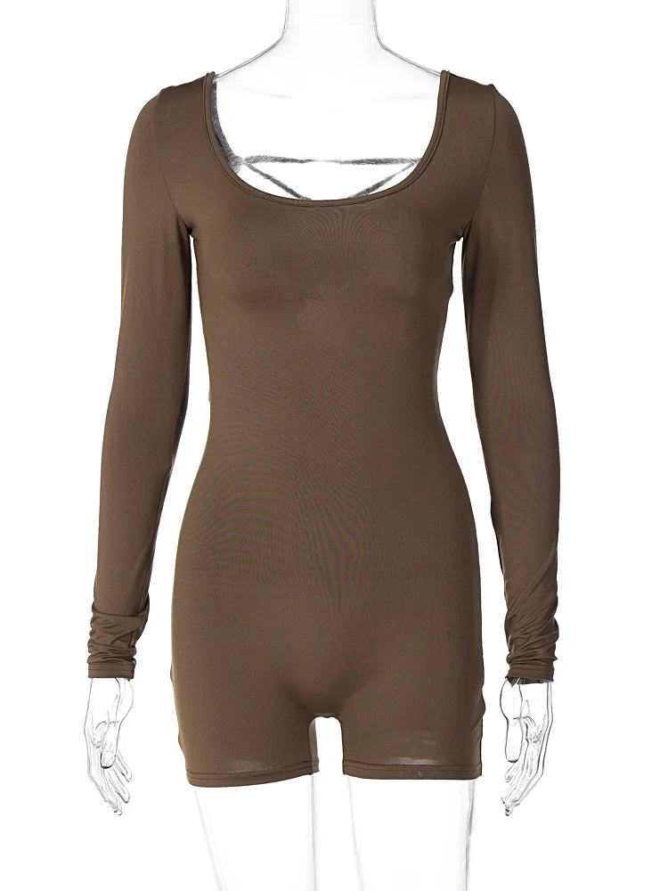 Hugcitar Afterhours Lace-Up Romper