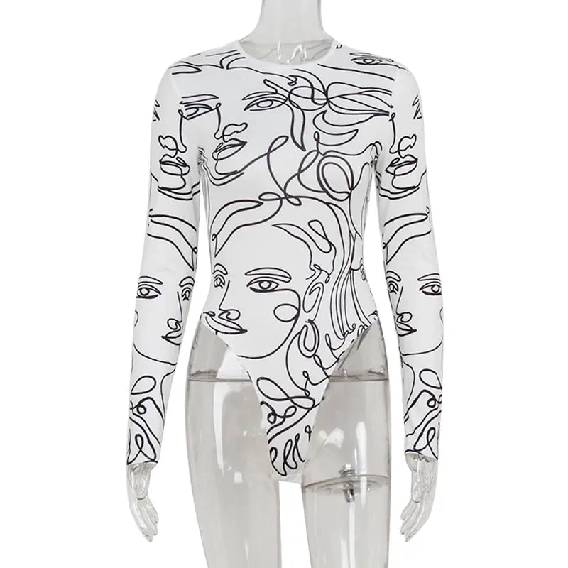 The Gallery Portrait Long-Sleeve Bodysuit