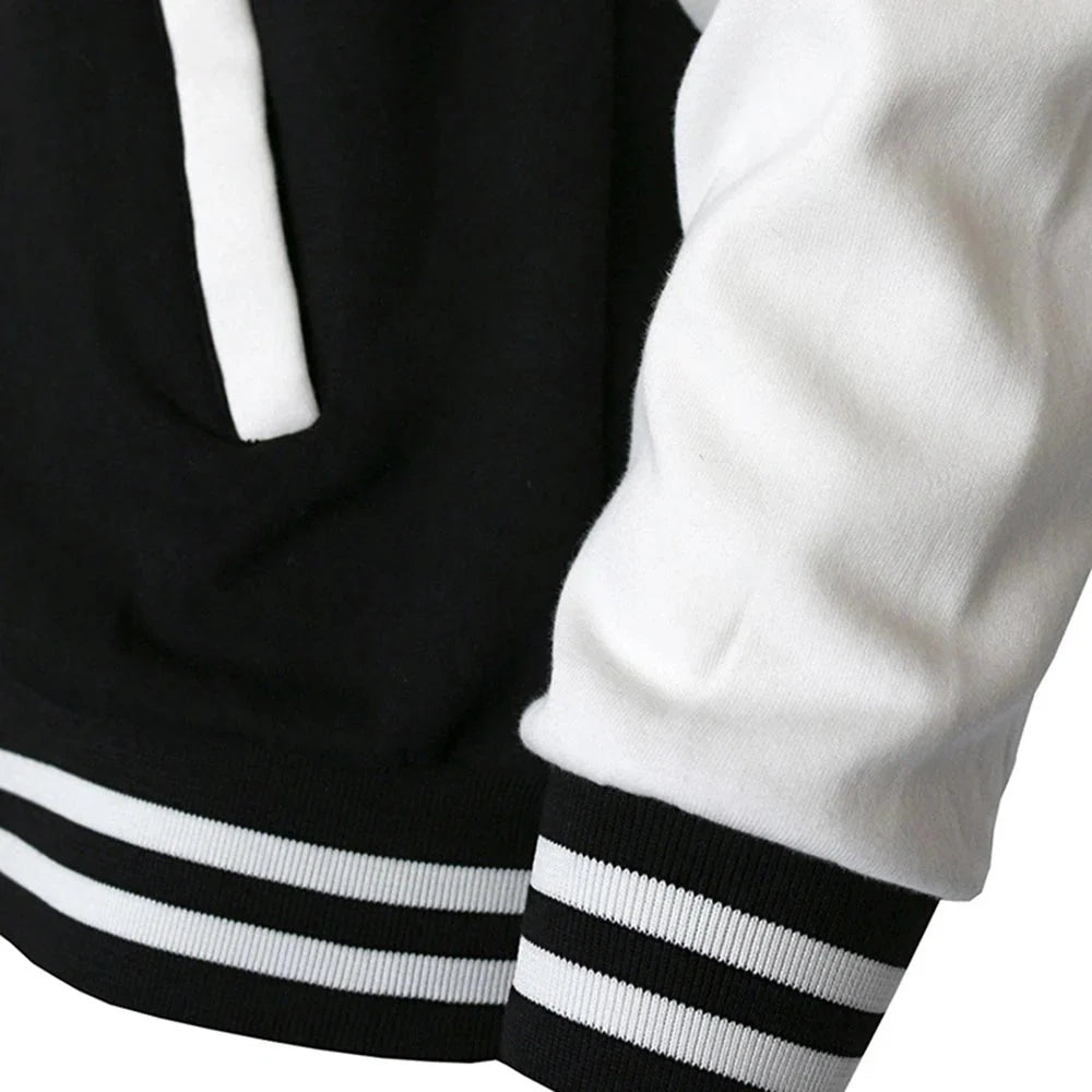 The Oversized Solid Color Baseball Jacket