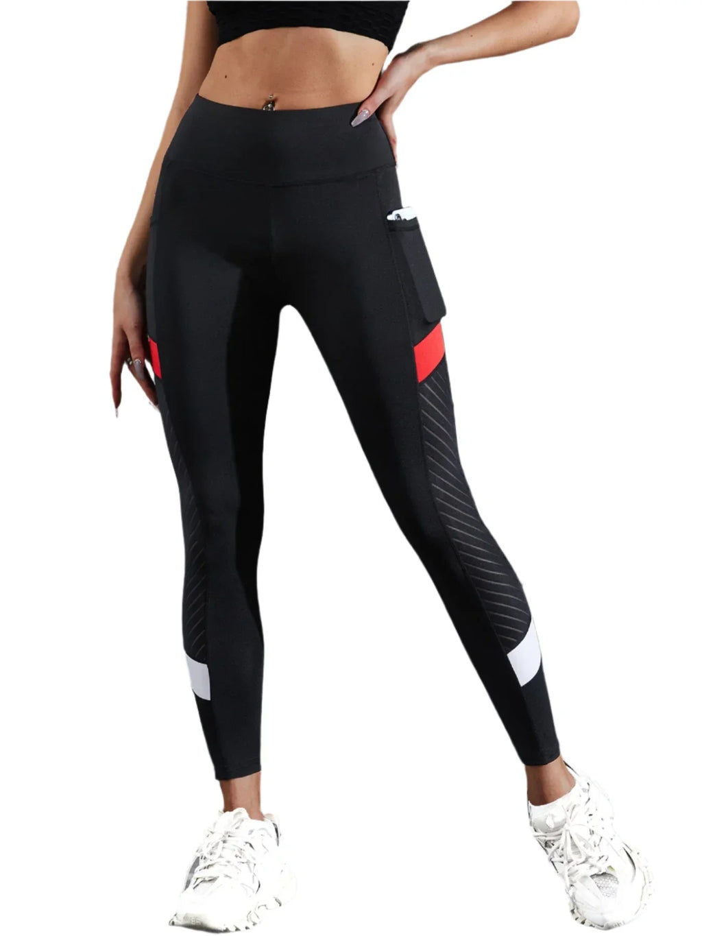 The Studio Stripe Mesh Pocket Leggings