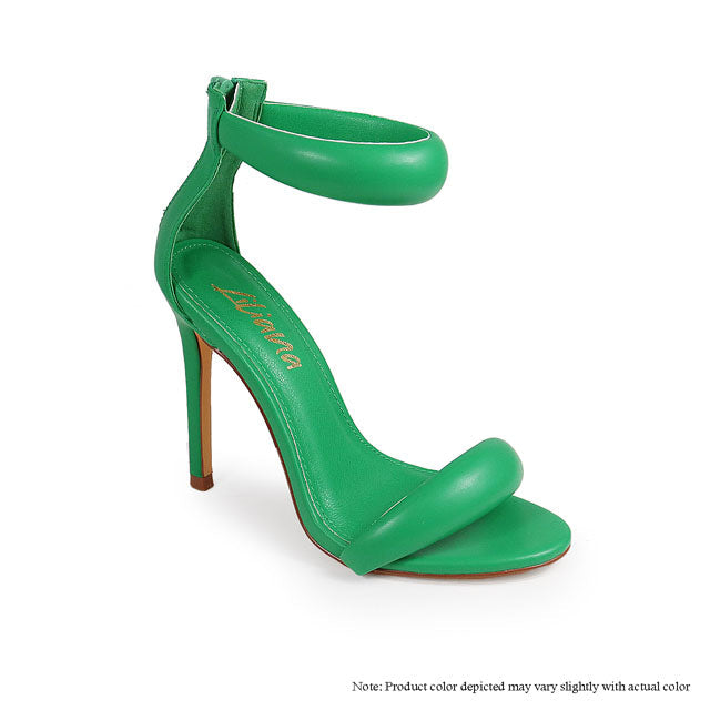 Tisha Two-Strap Stiletto Sandal | Padded Ankle Strap & Back Zip