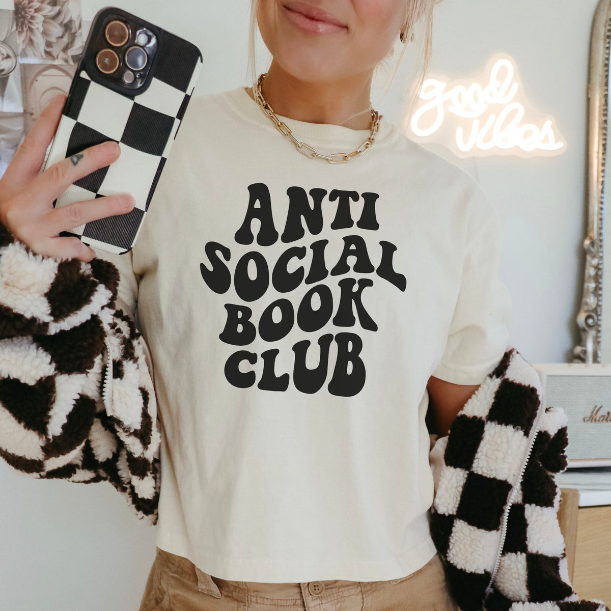 The Anti-Social Book Club Cropped Tee