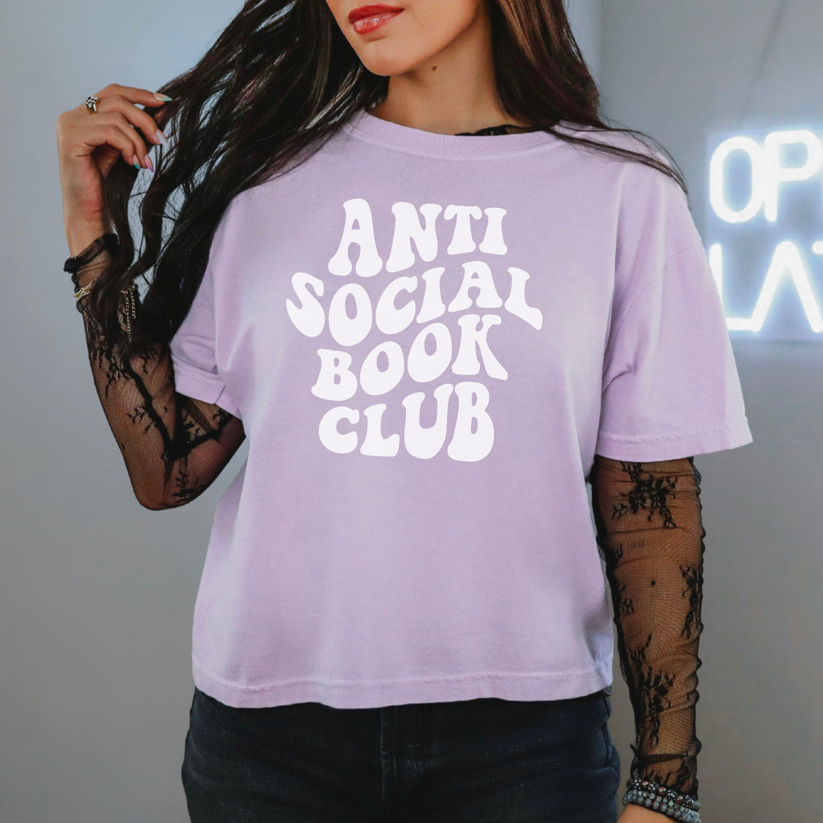 The Anti-Social Book Club Cropped Tee