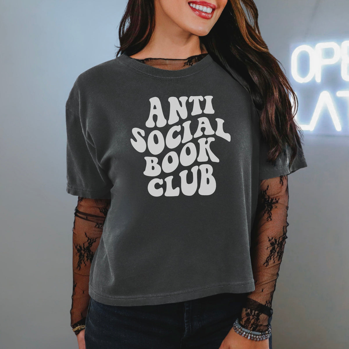 The Anti-Social Book Club Cropped Tee