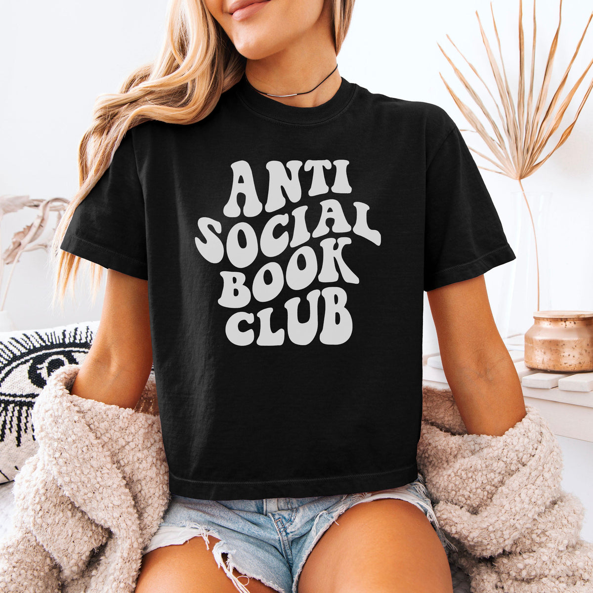 The Anti-Social Book Club Cropped Tee