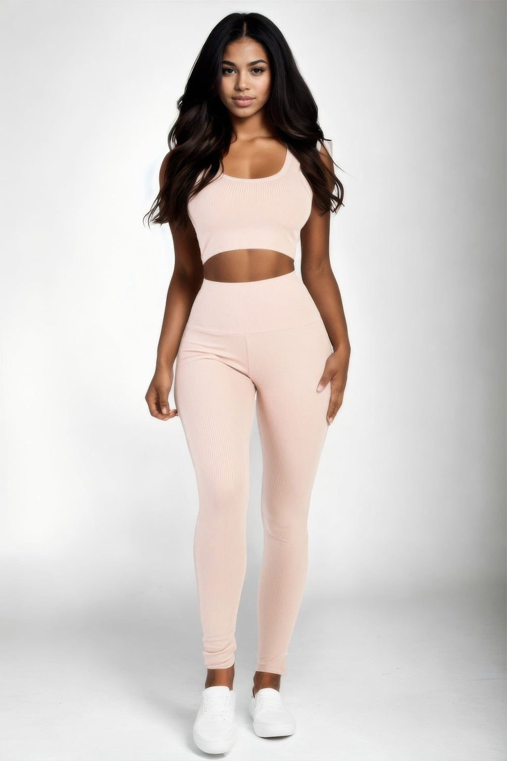 The Studio Luxe Ribbed Crop & Leggings Set
