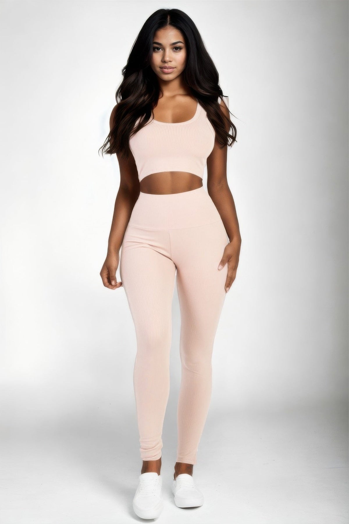 The Studio Luxe Ribbed Crop & Leggings Set