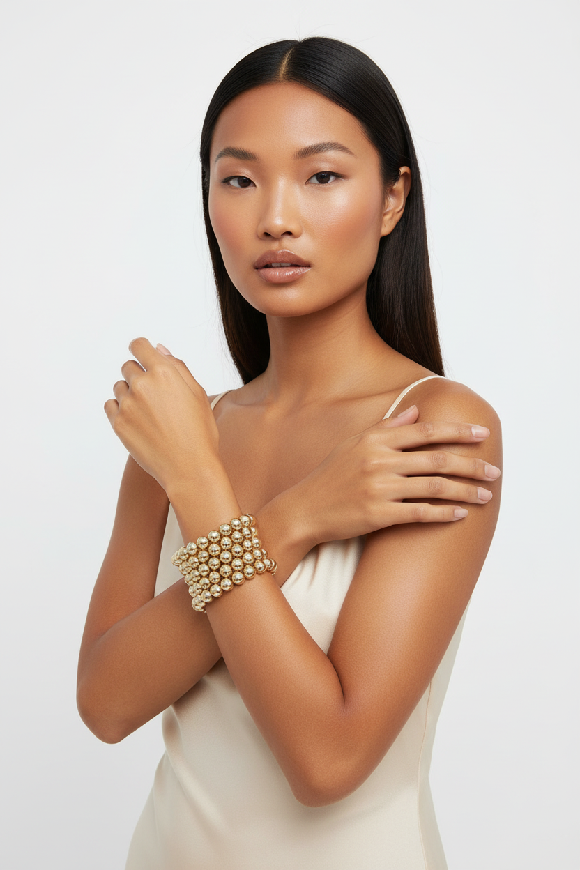 Multi Beaded Cuff Bracelet
