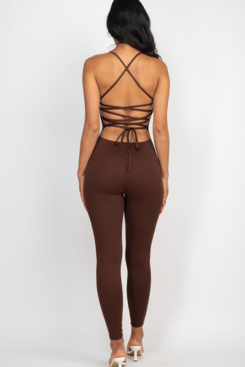 The Midnight Rendezvous Lace-Up Jumpsuit
