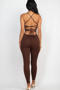 The Midnight Rendezvous Lace-Up Jumpsuit