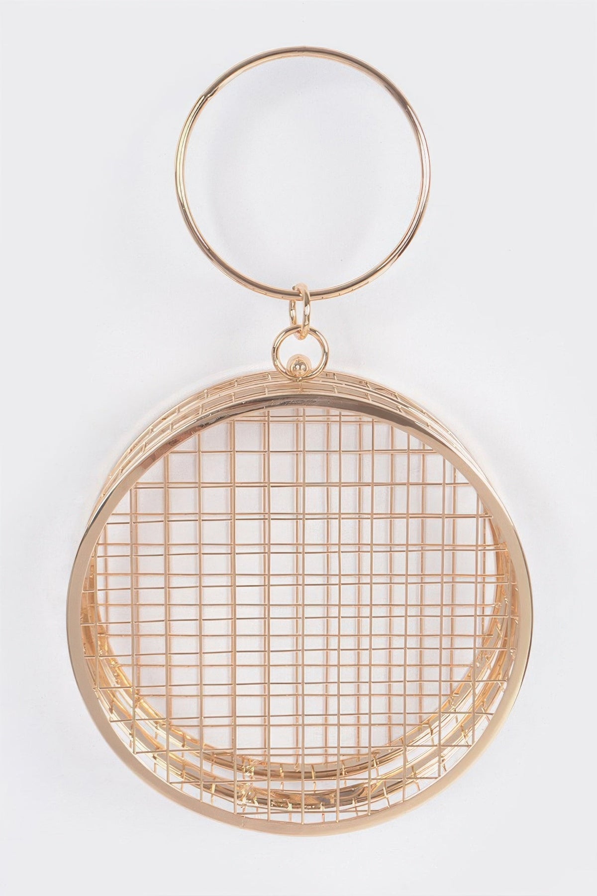 The Metal Wire Round Clutch