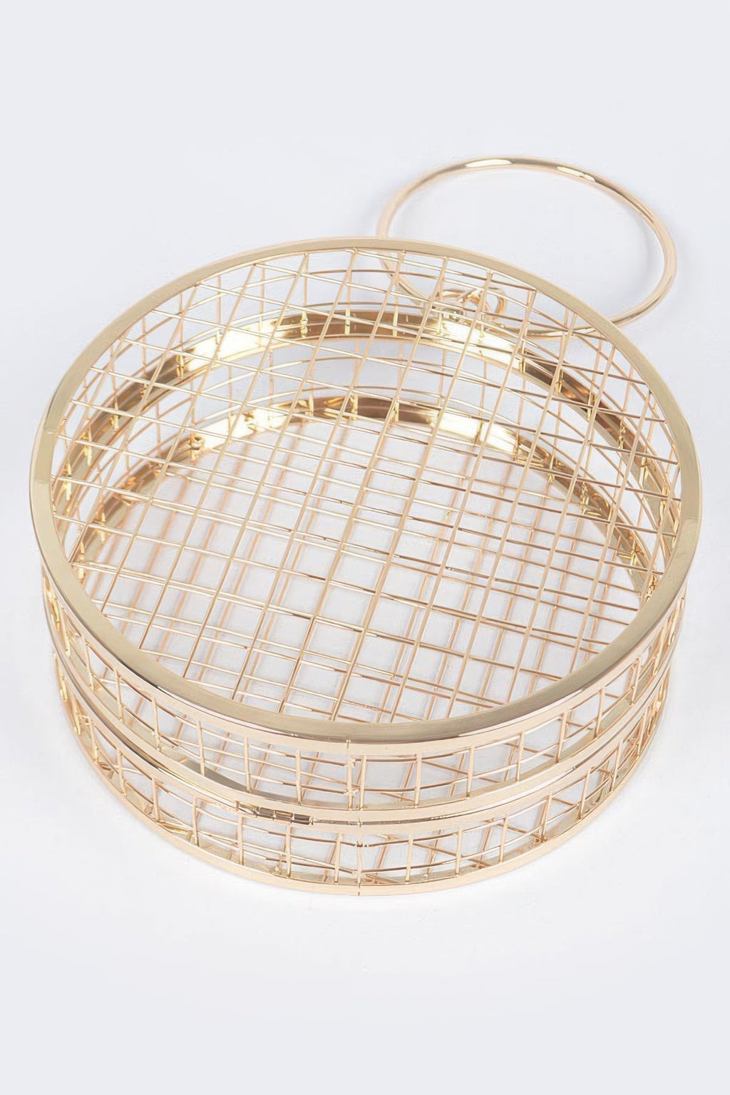 The Metal Wire Round Clutch