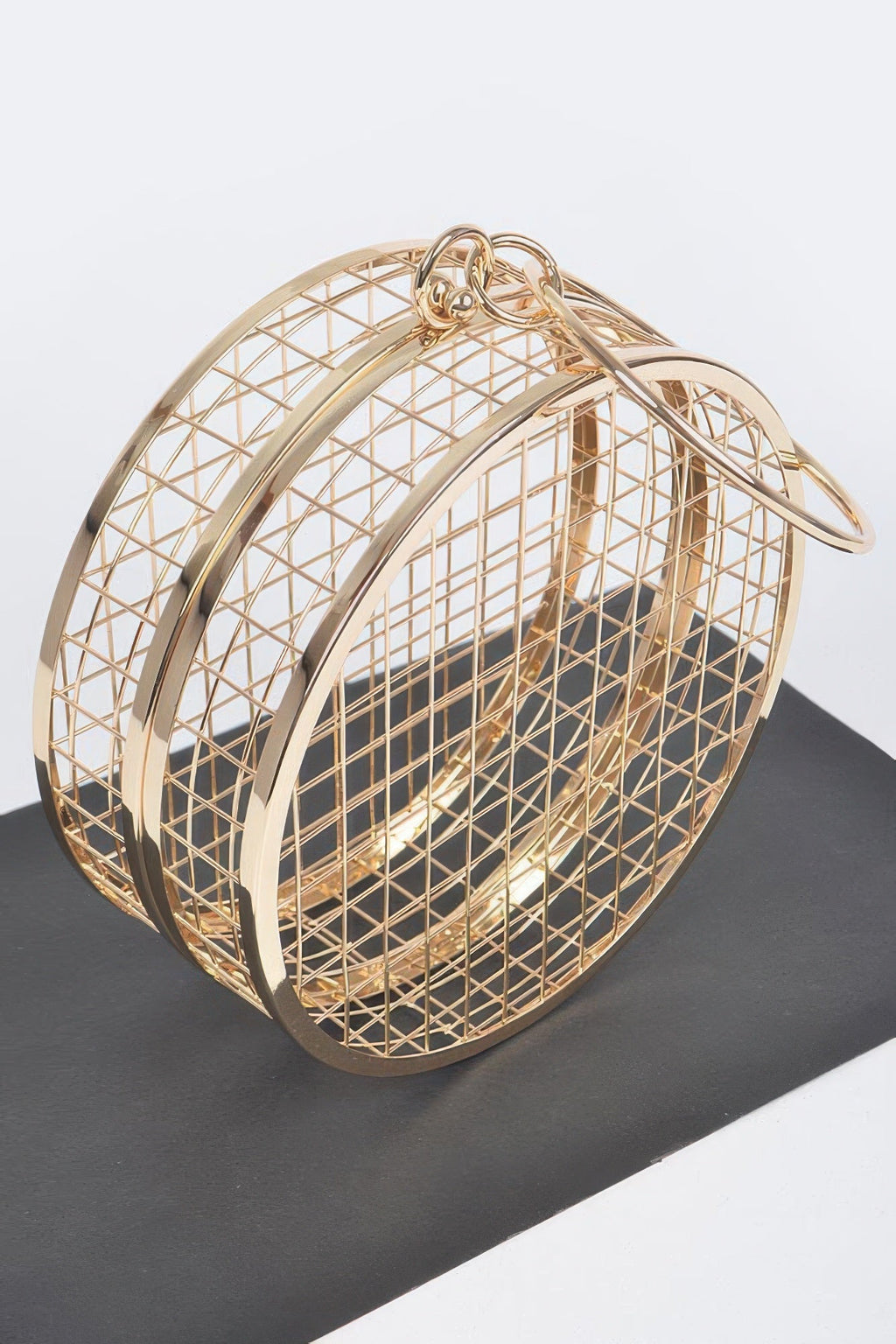 The Metal Wire Round Clutch