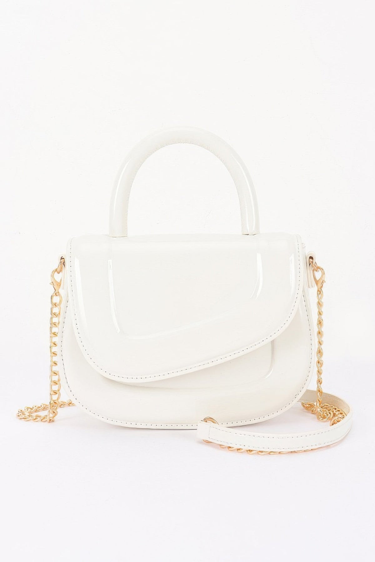 The Glossy Patent Top Handle Bag