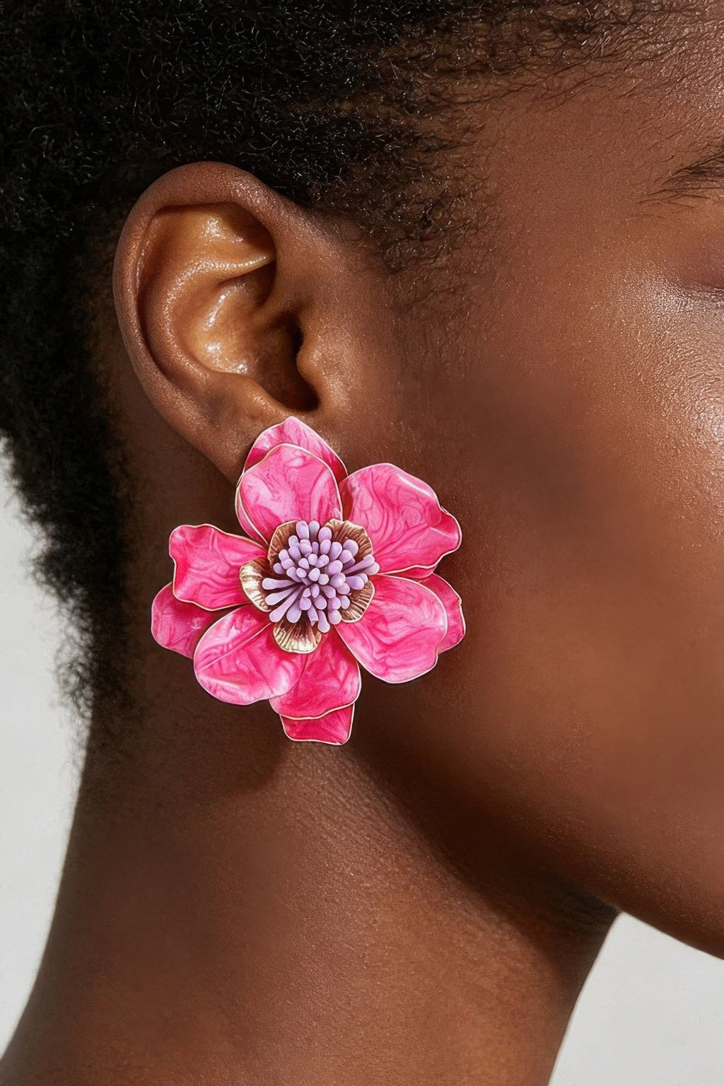 The Soho Bloom Marble Flower Earrings