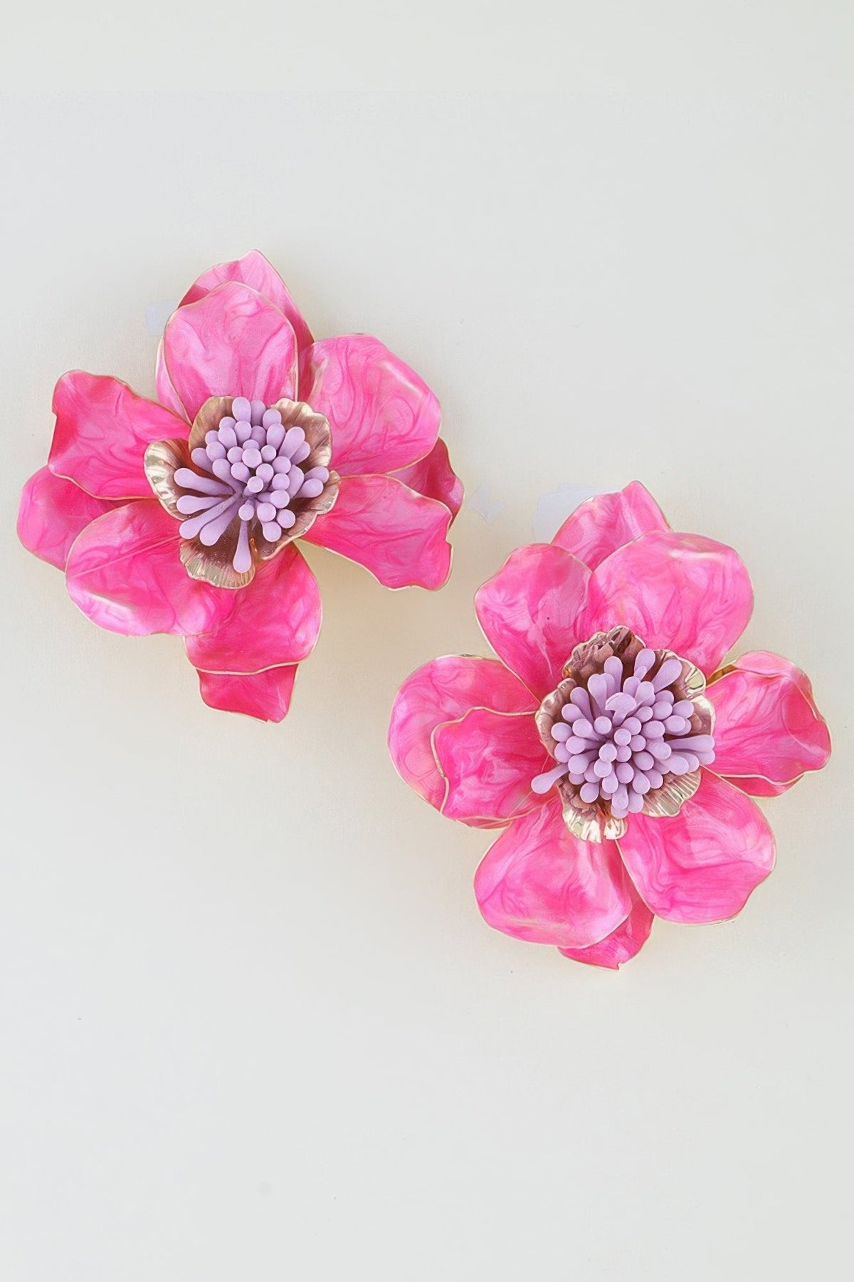 The Soho Bloom Marble Flower Earrings