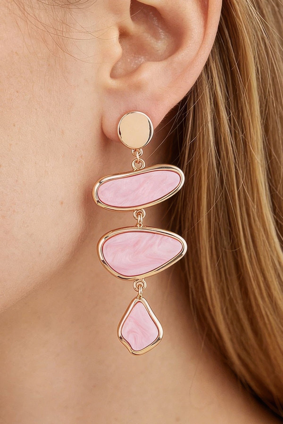 The Tribeca Cascading Marble Drop Earrings