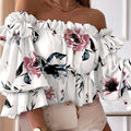 The Garden Social Off-Shoulder Ruffle Blouse