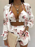 The Bloom Escape Three-Piece Shorts Set