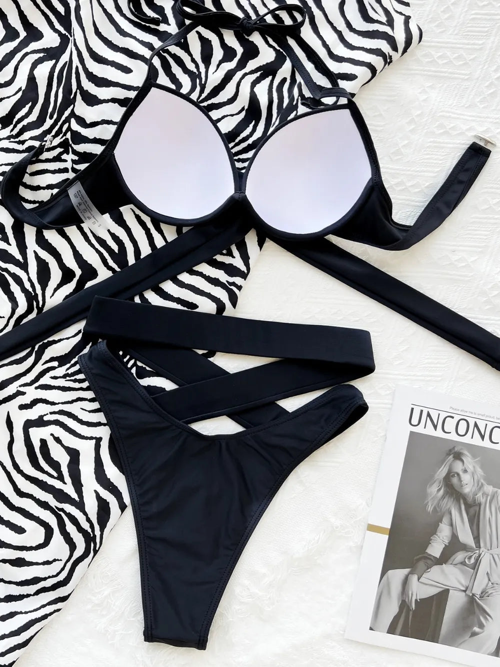 The Crossed Coast Halter Bikini Set