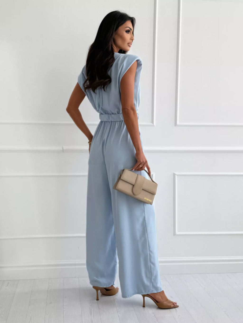 The Social Hour Belted Cowl-Neck Jumpsuit