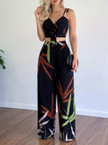 The Tropical Agenda Wide-Leg Pants Set