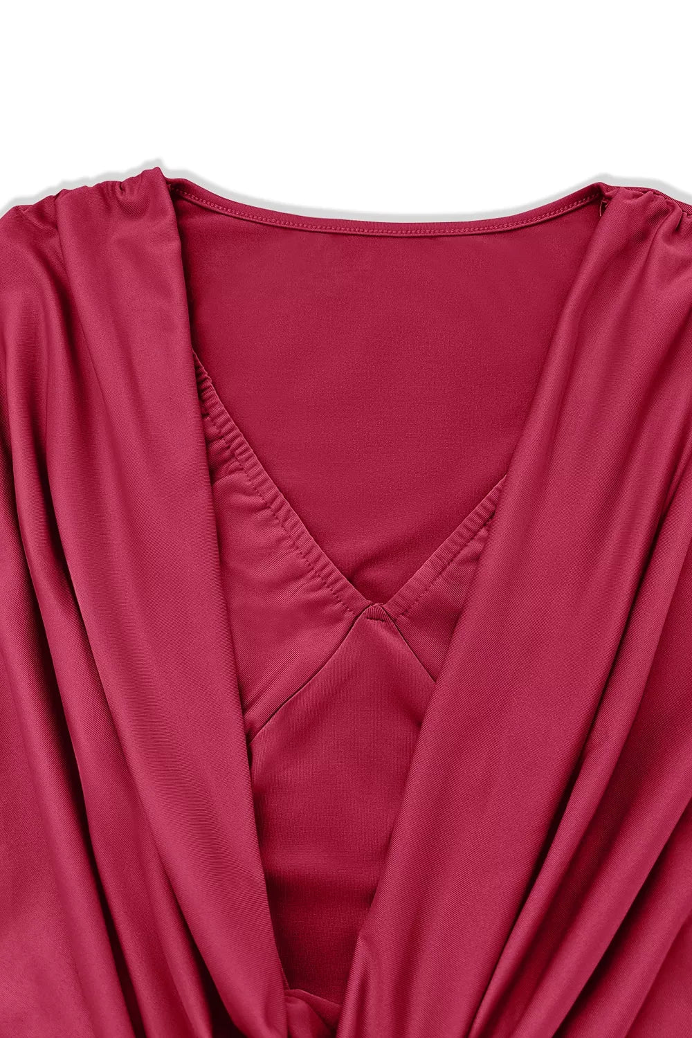 The Dinner Date Ruched Cowl Mini Dress