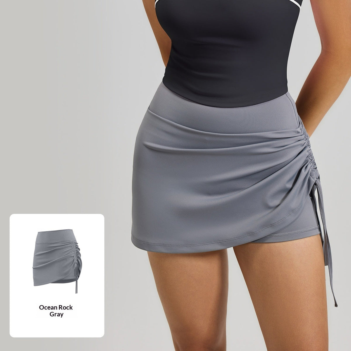 The Court Social High-Waist Ruched Skirt