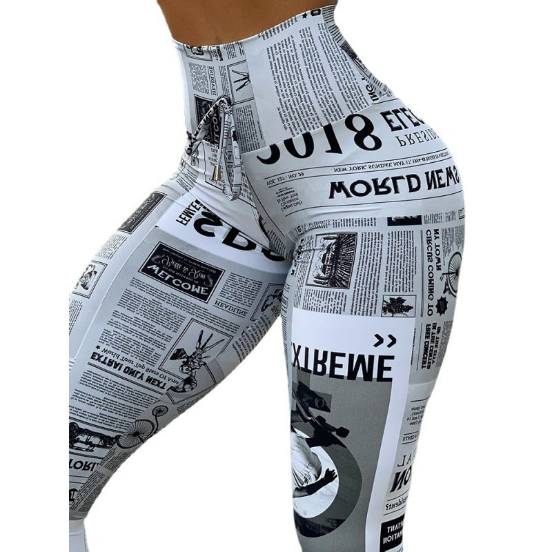 The High-Waist Printed Yoga Leggings
