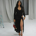 Midnight Muse Long Sleeve Cutout Dress