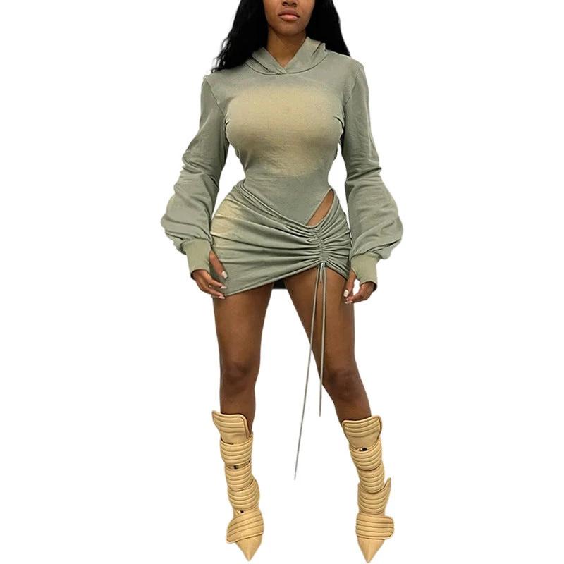 The Olive Afterhours Hooded Skirt Set