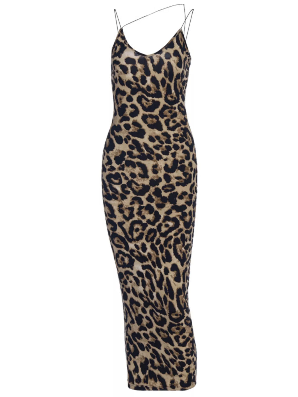 The Afterhours Asymmetric-Strap Midi Dress