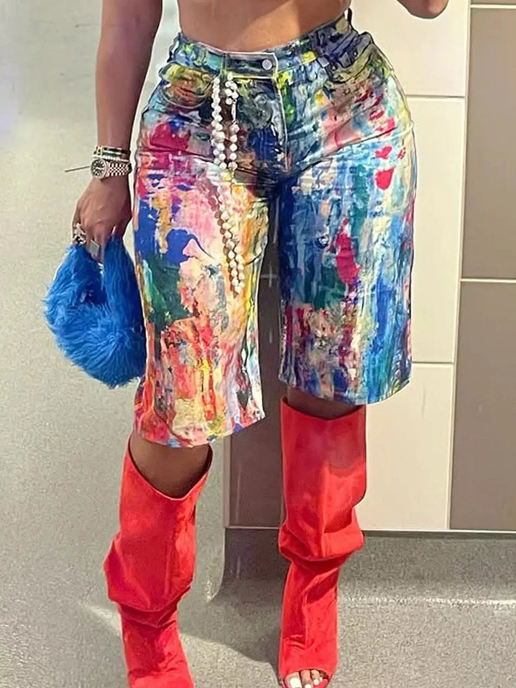 The Paint Party Bermuda Shorts