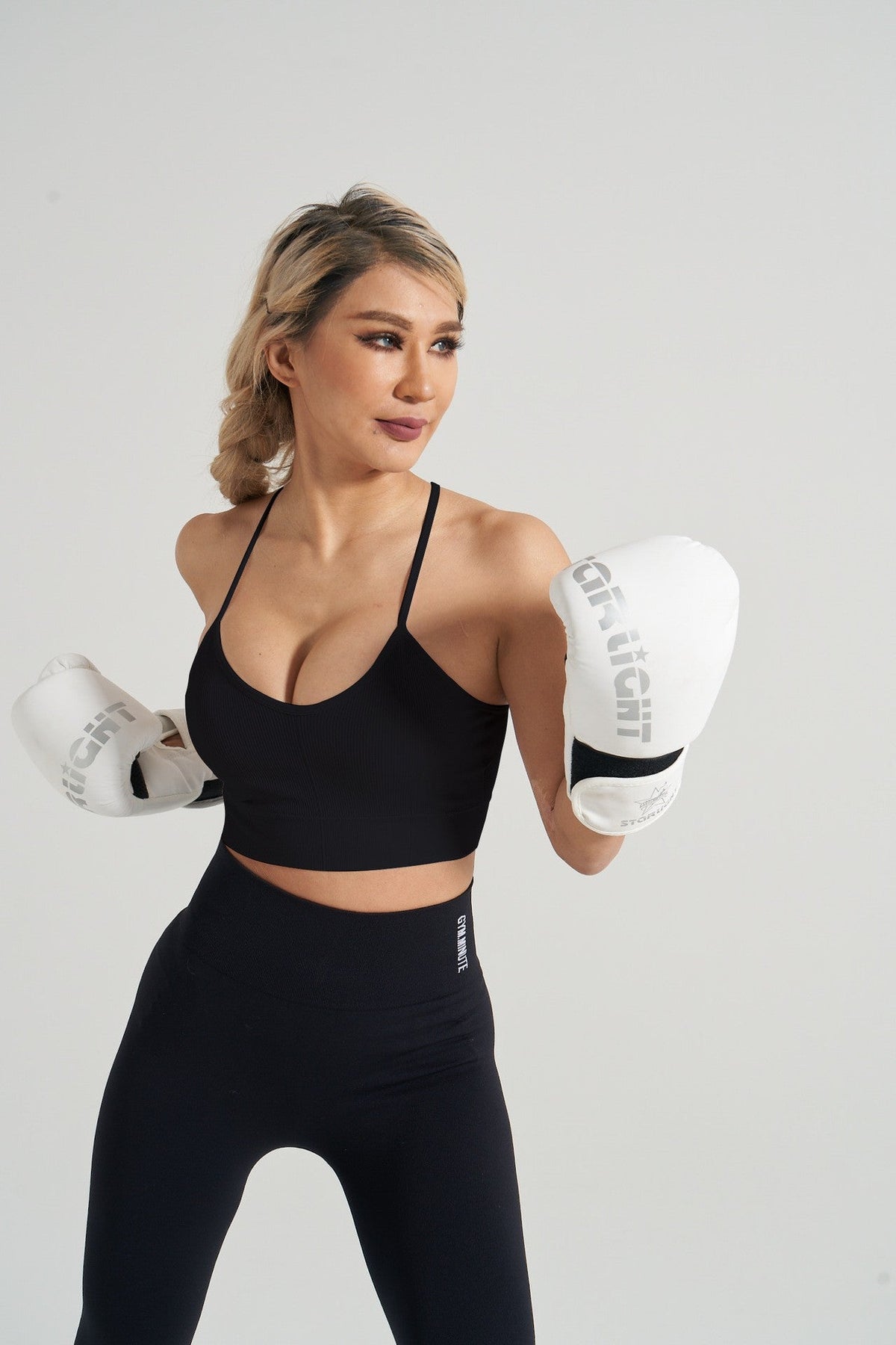 Blaire Sport Ribbed Cross-Back Sports Bra